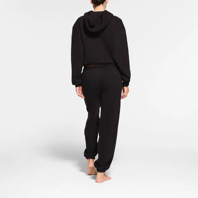 skims COTTON FLEECE CLASSIC HOODIE ONYX
