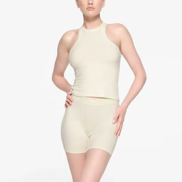 SKIMS SOFT LOUNGE HIGH NECK TANK BONE