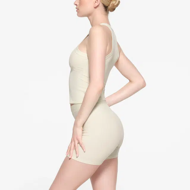 SKIMS SOFT LOUNGE HIGH NECK TANK BONE