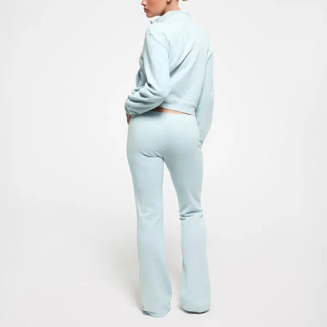 SKIMS SS24 FRENCH TERRY SHRUNKEN HALF ZIP OPAL