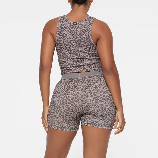 SKIMS COTTON RIB TANK 3-PACK 3 SNOW LEOPARD MULT