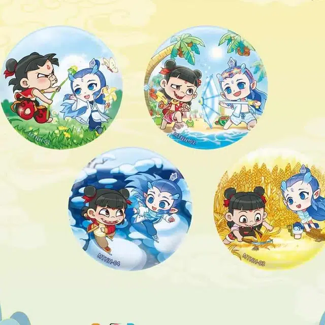 卡游 哪吒之魔童闹海周边四季系列哪吒敖丙 徽章