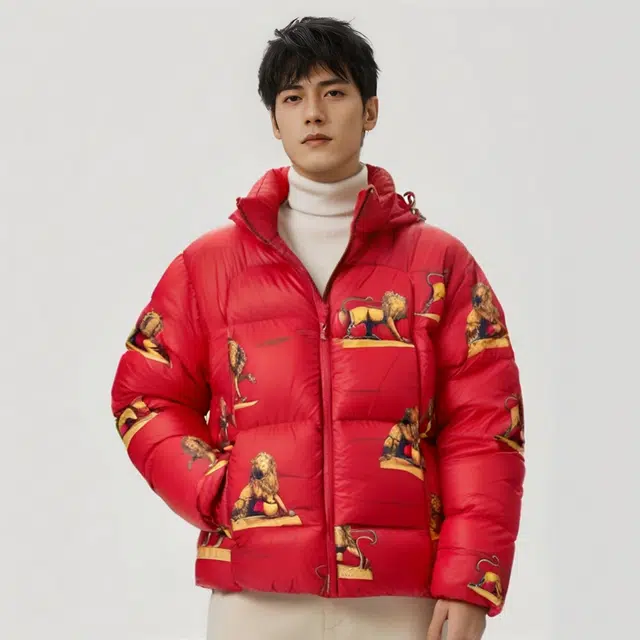 Supreme Featherweight Quilted Lion Hooded Down Jacket