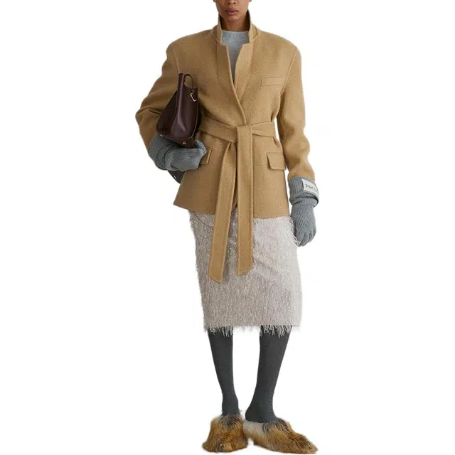 RECTO FW24 HANDMADE SINGLE BREASTED OVERSIZED JACKET CAMEL