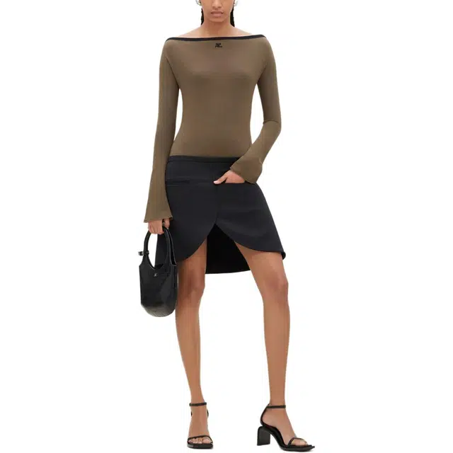 COURREGES SS24 T Camouflage Green