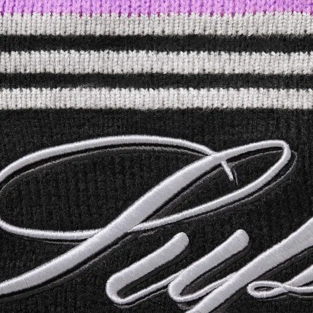 Supreme FW25 Script Stripe Half Zip Sweater