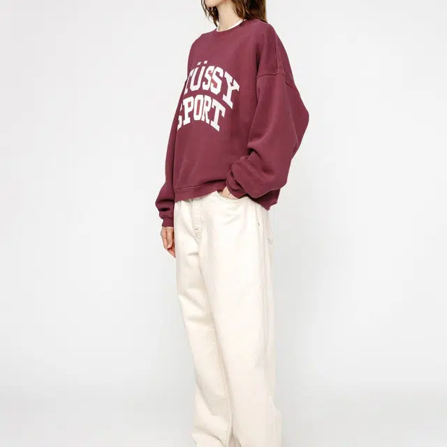 Stussy SS24 BIG CRACKLE SPORT CREW logo