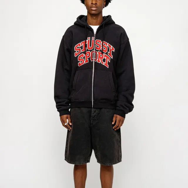 Stussy SS24 SPORT ZIP HOODIE logo