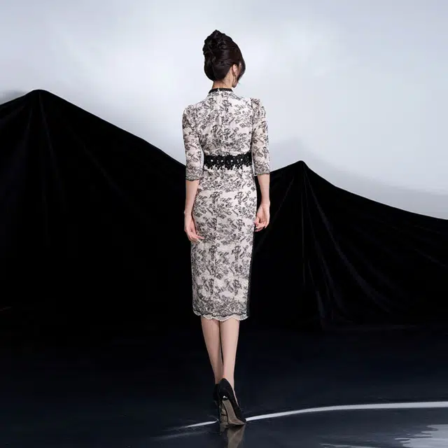 四美子 新中式小个子长袖旗袍 女款