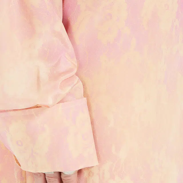 SportMax Perle Oversized Lace-Print Silk Tunic