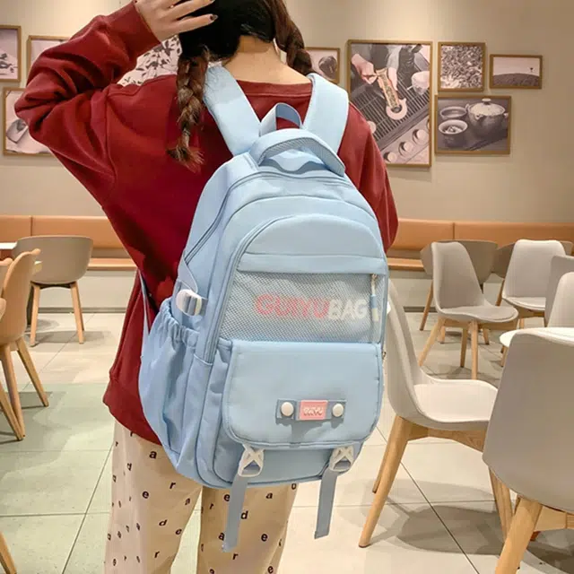 恒源祥 韩系高颜值上课简约百搭大容量 尼龙 背包书包双肩包 女款 多色