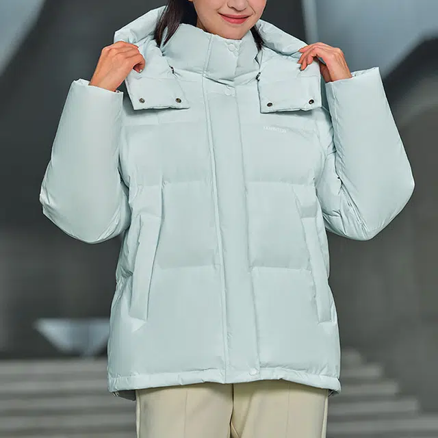 坦博尔 休闲纯色保暖外套羽绒服 女款