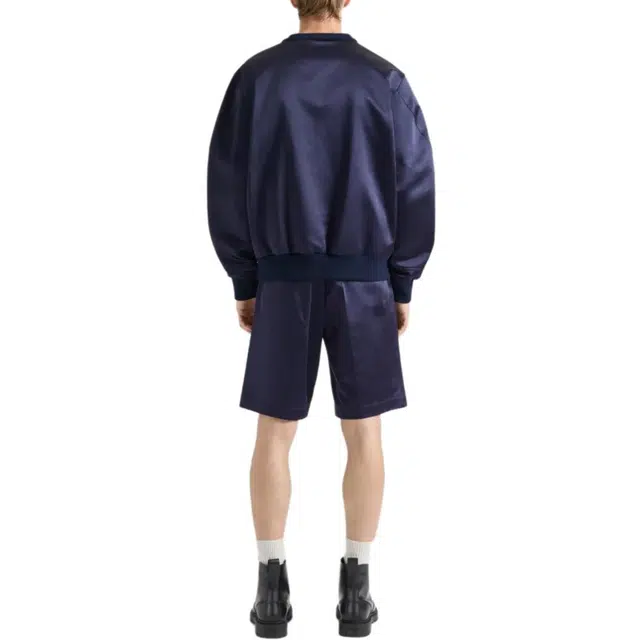 纪梵希 缎面拉链纽扣开合背面口袋百慕大休闲短裤 男款