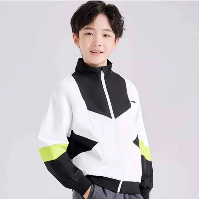 尔克儿童 童装 休闲立领运动长袖上衣夹克 男童