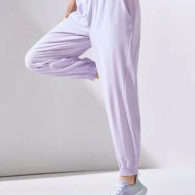 乔丹 休闲宽松高腰针织运动裤 女款 晨曦紫