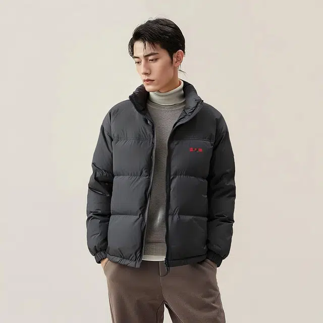 雅鹿 纯色保暖休闲加厚大码羽绒服 男款