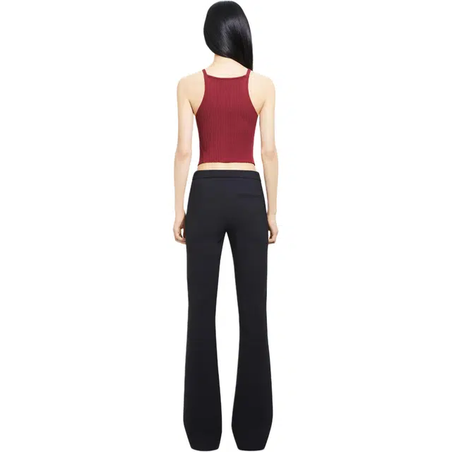 COURREGES POINTY RIB KNIT TANK TOP Grenat