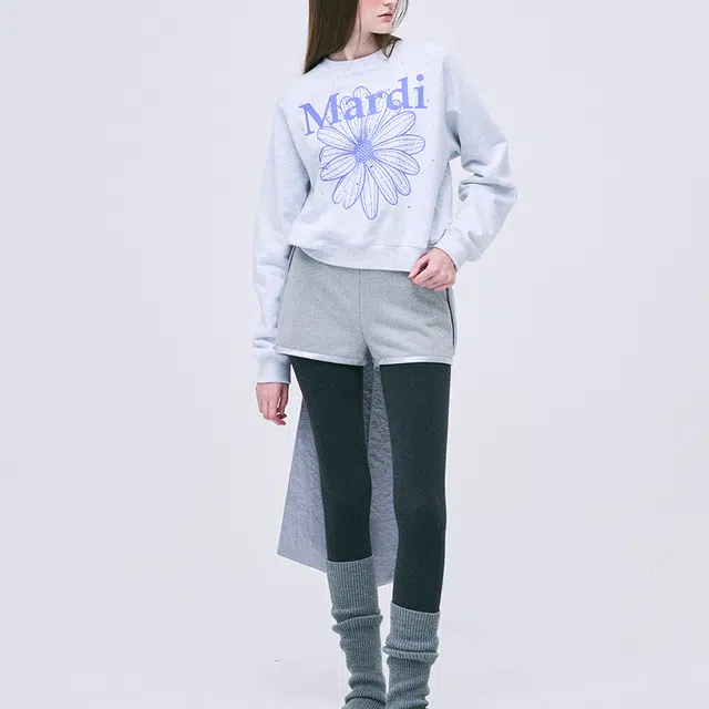MARDI MERCREDI FW24 RAGLAN FLOWERMARDI STONE EMBELLISHED_HEATHER PURPLE
