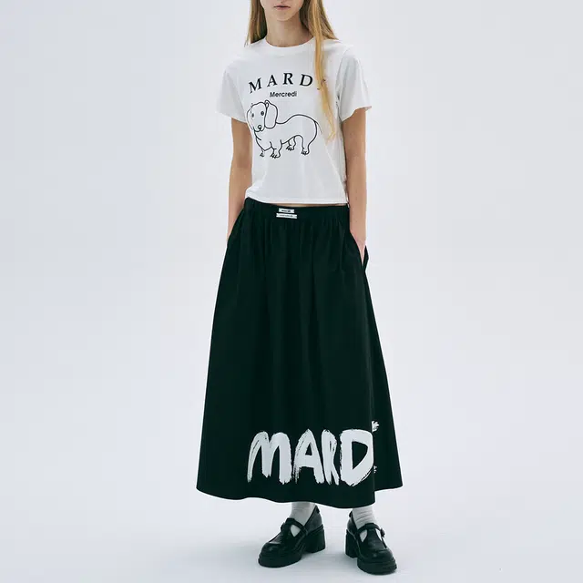 MARDI MERCREDI SS25 SLIM TSHIRT DDANJI CH.06 IVORY BLACK T