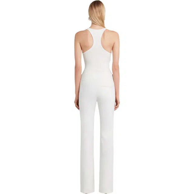 COURREGES SS25 BELTED HERITAGE PANTS Heritage White