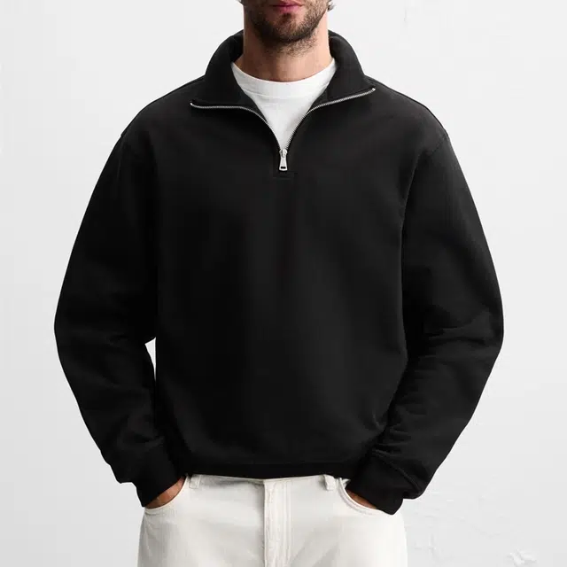 ZARA Ribbed Turtleneck Sweatshirt