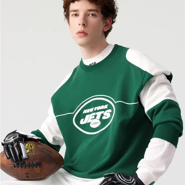 PEACEBIRD MEN x NFL Pullover Sweatshirt Green