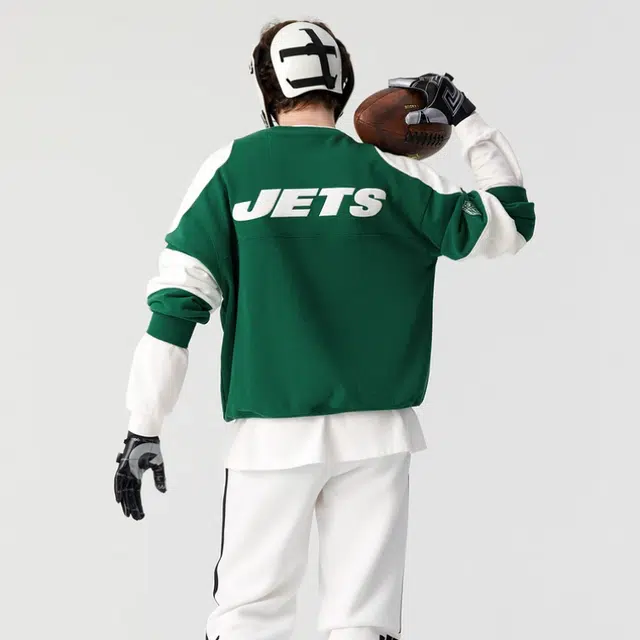 PEACEBIRD MEN x NFL Pullover Sweatshirt Green