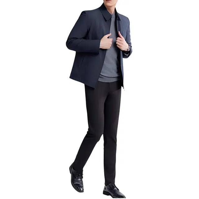 梦特娇 商务休闲通勤棉服 男款 深宝蓝