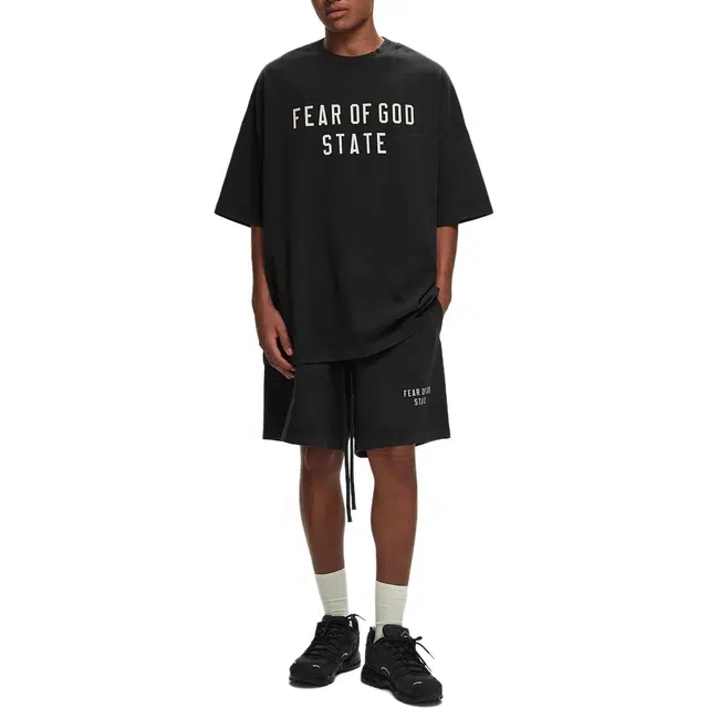 Fear of God Essentials Heavy Jersey Soccer Short Black