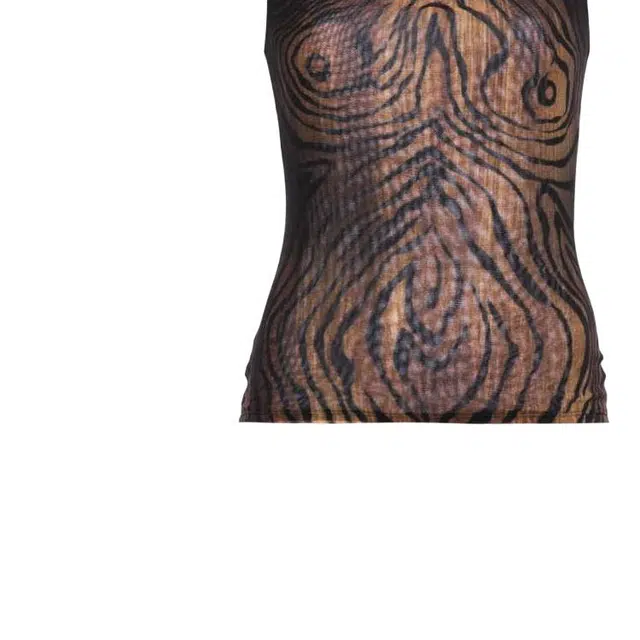 高缇耶 图案印花修身高领背心 女款