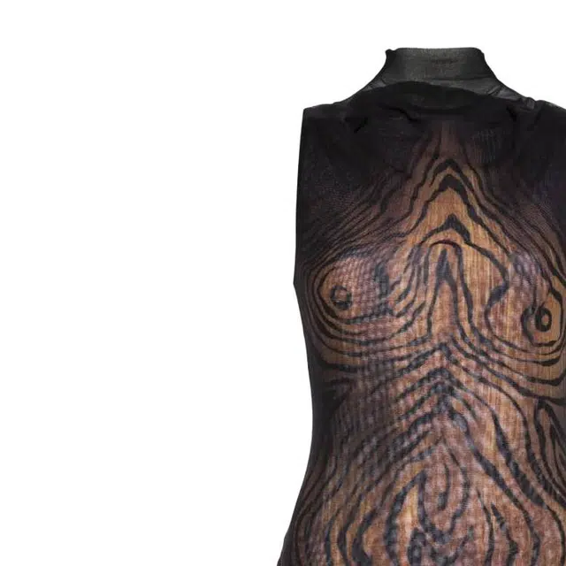 高缇耶 图案印花修身高领背心 女款