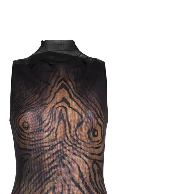 高缇耶 图案印花修身高领背心 女款