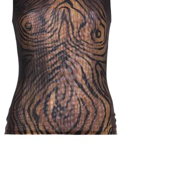 高缇耶 图案印花修身高领背心 女款