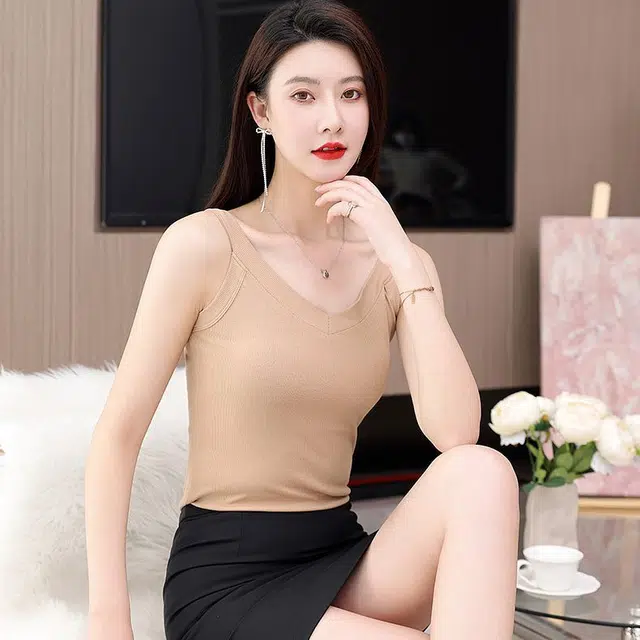 唐娜姿兰 纯色气质时尚高级感百搭背心 女款