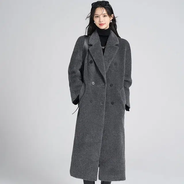 美洋 头等舱双排扣气质设计高级感时尚大衣 女款 深灰