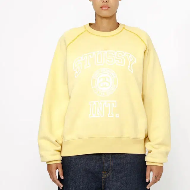 Stussy FW24 OVERLOCK VARSITY RAGLAN CREW logo