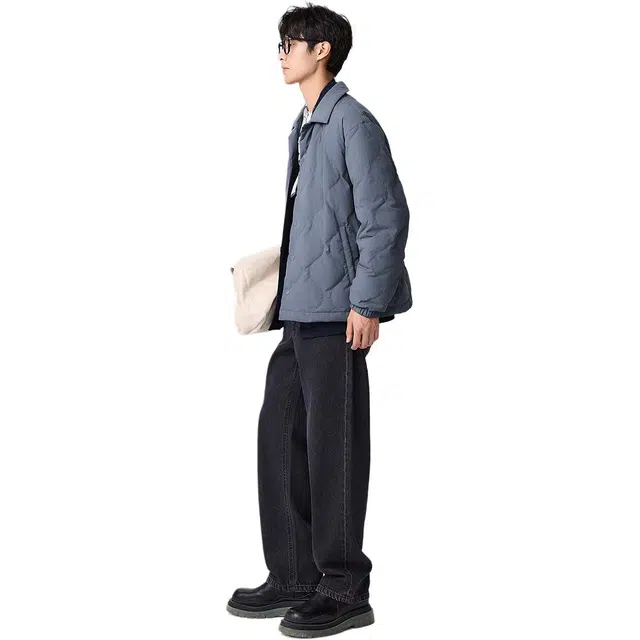 棉先生 休闲时尚都市翻领简约羽绒服 男款