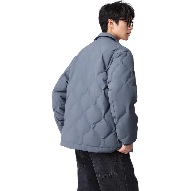 棉先生 休闲时尚都市翻领简约羽绒服 男款