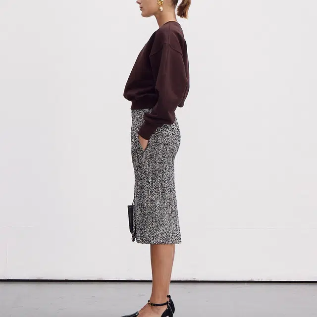 RECTO SS24 RC EMBROIDERY CLASSIC SWEATSHIRT VINTAGE BROWN