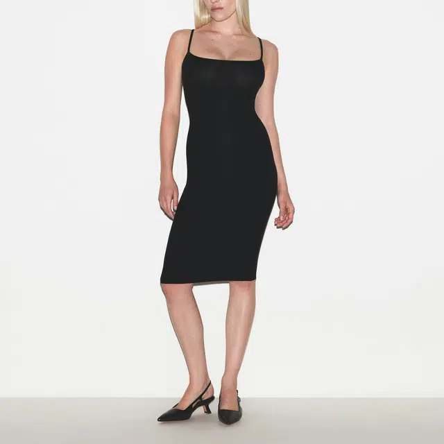 SKIMS SOFT LOUNGE MIDI SLIP DRESS
