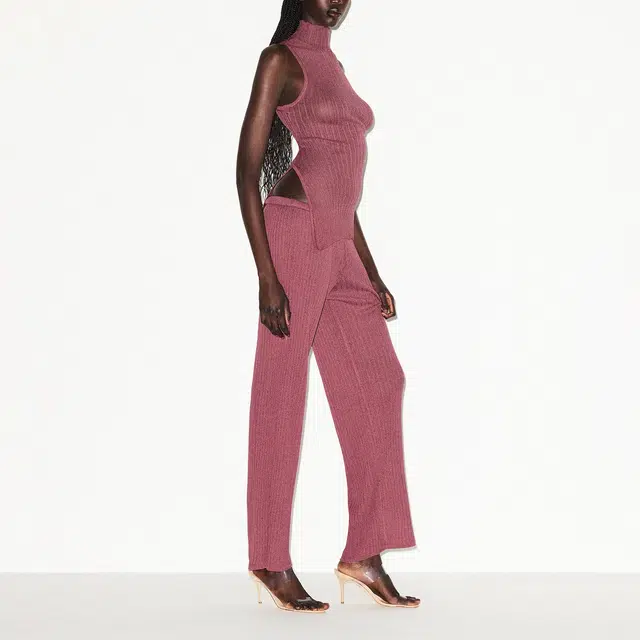 SKIMS FW25 SHEER KNIT MOCK NECK TUNIC