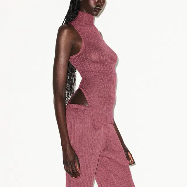SKIMS FW25 SHEER KNIT MOCK NECK TUNIC