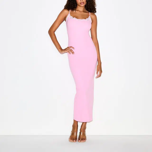 SKIMS FW25 FITS EVERYBODY LACE LONG SLIP DRESS