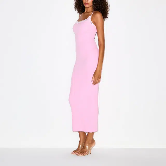 SKIMS FW25 FITS EVERYBODY LACE LONG SLIP DRESS