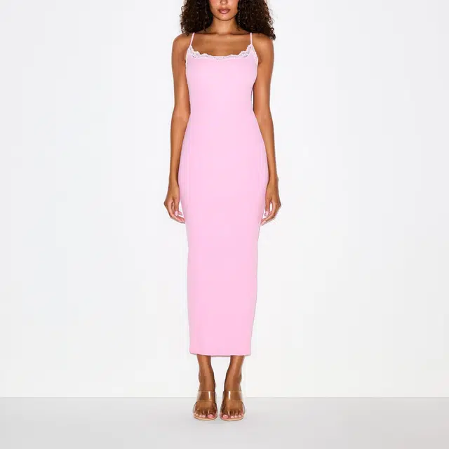 SKIMS FW25 FITS EVERYBODY LACE LONG SLIP DRESS
