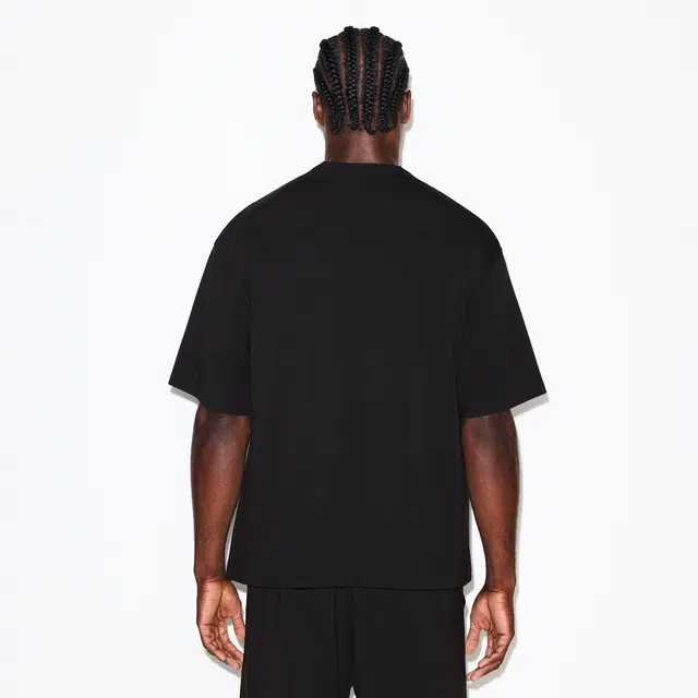 SKIMS JERSEY LOUNGE MENS BOXY MOCK NECK T