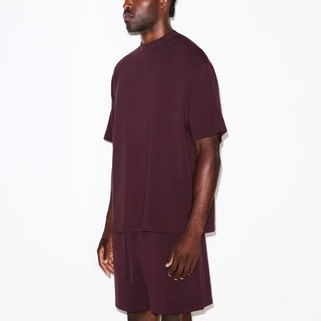 SKIMS FW25 JERSEY LOUNGE MENS BOXY MOCK NECK T