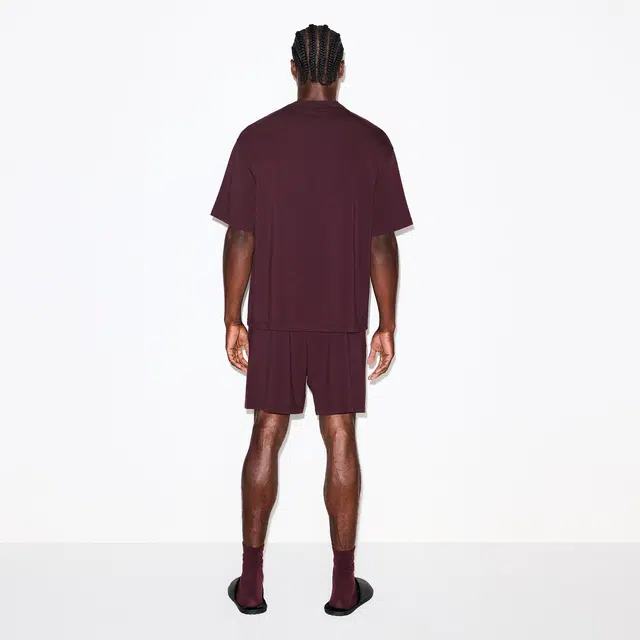 SKIMS FW25 JERSEY LOUNGE MENS BOXY MOCK NECK T