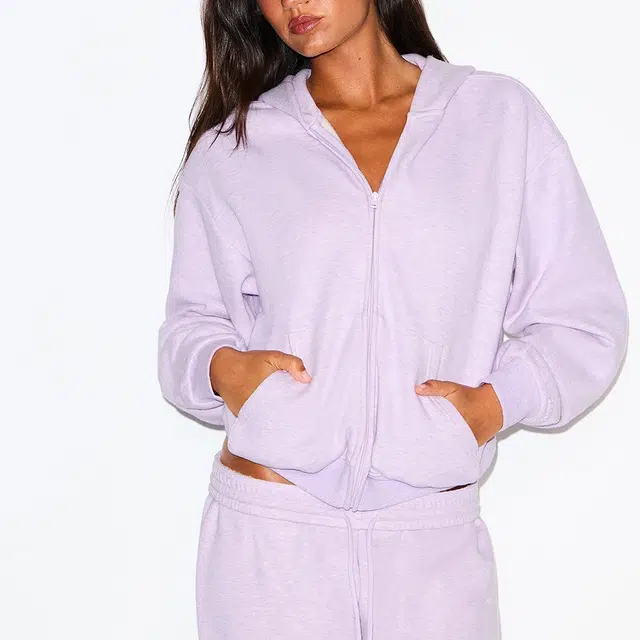 SKIMS FW25 COTTON FLEECE CLASSIC ZIP UP HOODIE