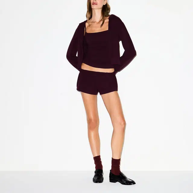 SKIMS FW25 COTTON JERSEY LOOSE SHORT